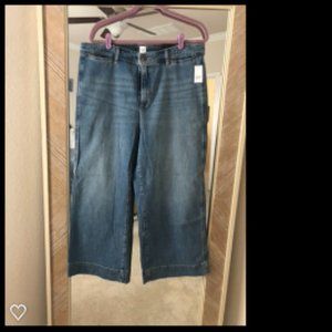NWT GAP High Rise Wide-Leg Crop Jeans